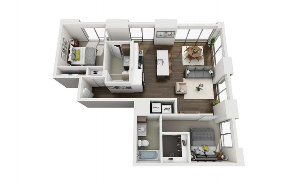 2x2 C - 2 bedroom floorplan layout with 2 baths and 1084 square feet. 2x2 C - 2 bedroom floorplan layout with 2 baths and 1084 square feet.